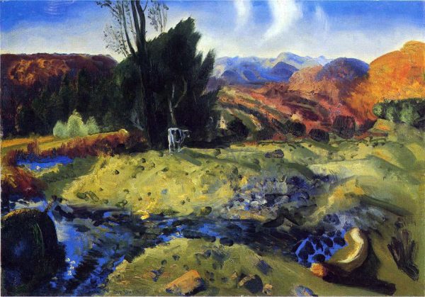 Autumn Brook by George Wesley Bellows - Hand-Painted Oil Painting on Canvas on Sale