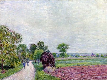 Countryside near Moret by Alfred Sisley - Hand-Painted Oil Painting on Canvas Fashion