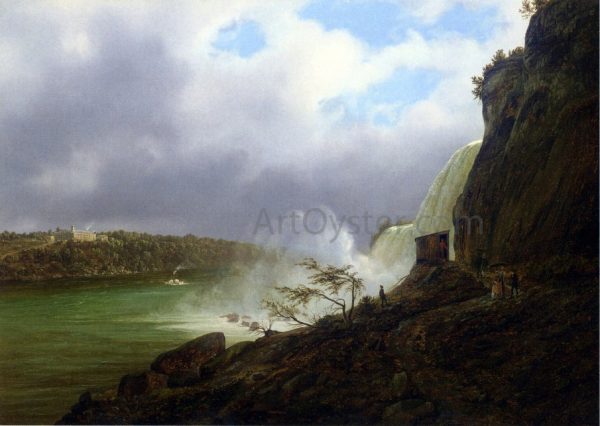 A View of Niagara Falls by Ferdinand Richardt - Hand-Painted Oil Painting on Canvas Online