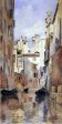 A Venetian Canal Scene by Henry Roderick Newman - Hand-Painted Oil Painting on Canvas For Discount