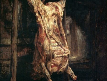 Carcass of Beef by Rembrandt Van Rijn - Hand-Painted Oil Painting on Canvas on Sale