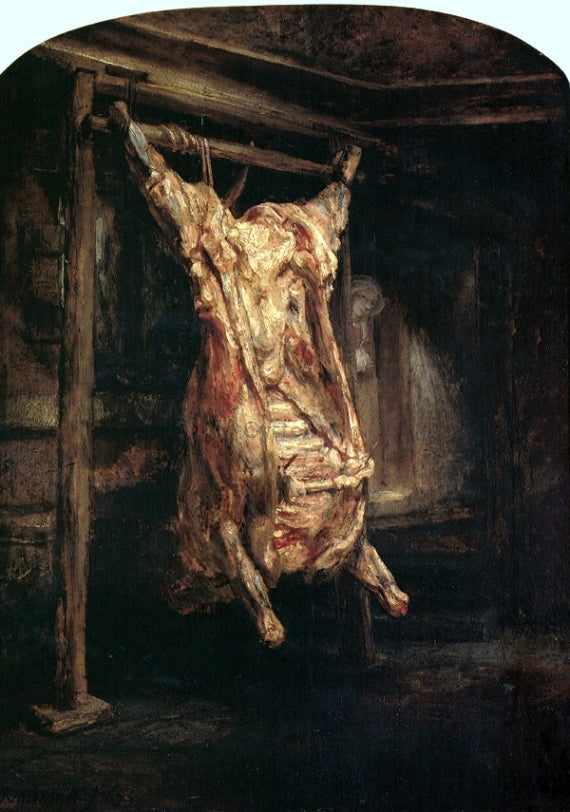 Carcass of Beef by Rembrandt Van Rijn - Hand-Painted Oil Painting on Canvas on Sale