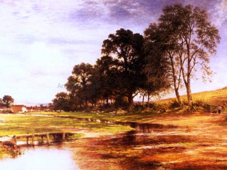 By Mead and Stream by Benjamin Williams Leader - Hand-Painted Oil Painting on Canvas Hot on Sale