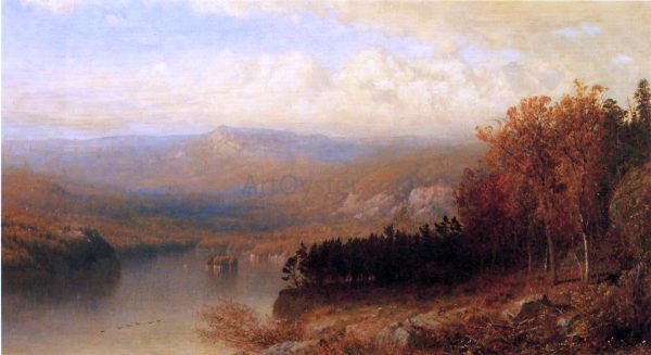 Adirondack Scene in Autumn by Alexander Helwig Wyant - Hand-Painted Oil Painting on Canvas on Sale