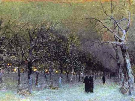 Boulevard in the Evening by Isaac Ilich Levitan - Hand-Painted Oil Painting on Canvas Online Sale