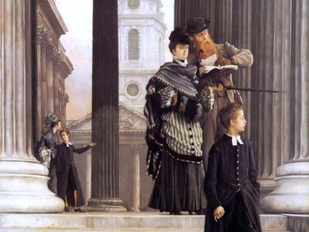 London Visitors by James Tissot - Hand-Painted Oil Painting on Canvas For Sale