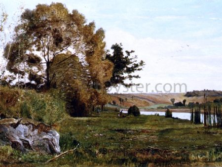 An Autumn Morning by Paul-Camille Guigou - Hand-Painted Oil Painting on Canvas Online