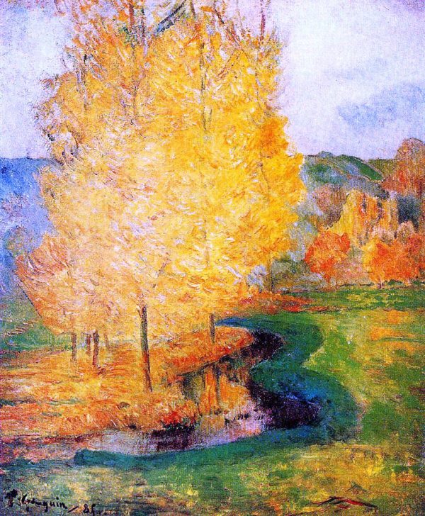 By the Stream, Autumn by Paul Gauguin - Hand-Painted Oil Painting on Canvas Online