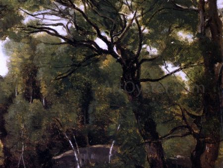 An Artist Painting in the Forest of Fountainebleau by Jean-Baptiste-Camille Corot - Hand-Painted Oil Painting on Canvas Hot on Sale