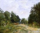 Cordier Park, Trouville by Eugene-Louis Boudin - Hand-Painted Oil Painting on Canvas For Cheap