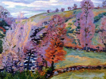 A Crozant Landscape (also known as Grey Weather) by Armand Guillaumin - Hand-Painted Oil Painting on Canvas Online Sale