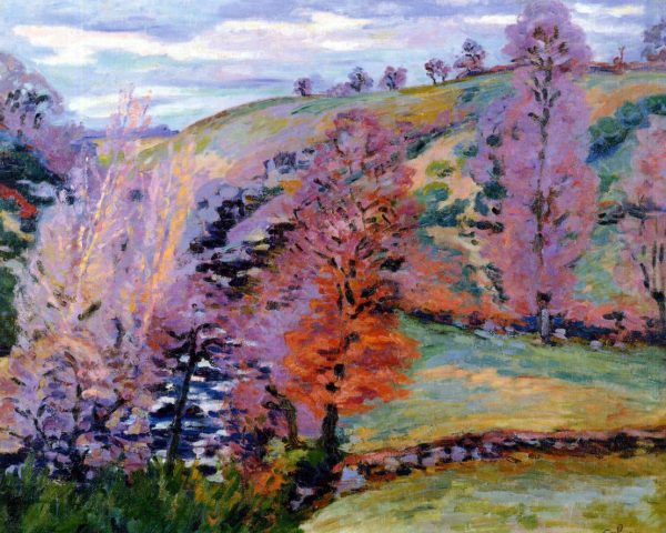 A Crozant Landscape (also known as Grey Weather) by Armand Guillaumin - Hand-Painted Oil Painting on Canvas Online Sale