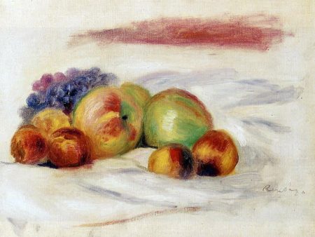 Apples and Grapes by Pierre Auguste Renoir - Hand-Painted Oil Painting on Canvas Online now