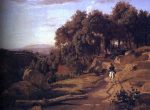 A View near Colterra by Jean-Baptiste-Camille Corot - Hand-Painted Oil Painting on Canvas Hot on Sale