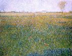 Alfalfa Fields, Saint-Denis by Georges Seurat - Hand-Painted Oil Painting on Canvas Cheap