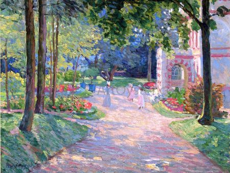 Women and Children in the Parc de Dammartin by Henri Lebasque - Hand-Painted Oil Painting on Canvas Supply