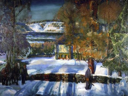 Winter Road by George Wesley Bellows - Hand-Painted Oil Painting on Canvas Cheap