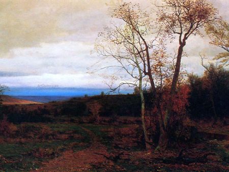 Autumn Landscape by Jervis McEntee - Hand-Painted Oil Painting on Canvas Hot on Sale