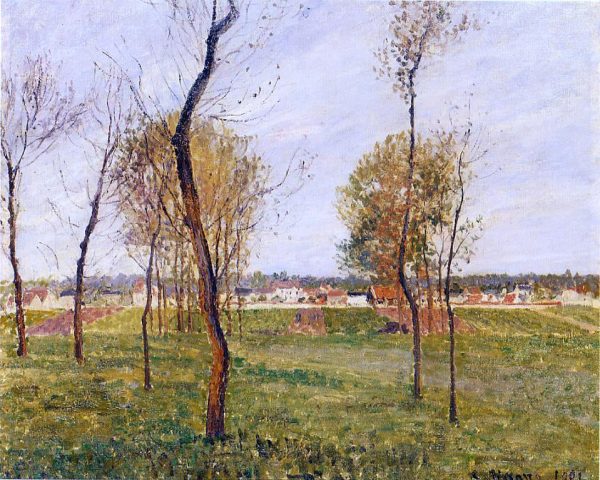 A Meadow in Moret by Camille Pissarro - Hand-Painted Oil Painting on Canvas For Cheap