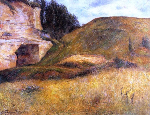 Chou Quarry, Hole in the Cliff by Paul Gauguin - Hand-Painted Oil Painting on Canvas on Sale