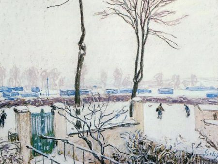 Approach to the Railway Station by Alfred Sisley - Hand-Painted Oil Painting on Canvas For Sale