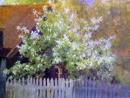 Bird-Cherry Tree by Isaac Ilich Levitan - Hand-Painted Oil Painting on Canvas Supply