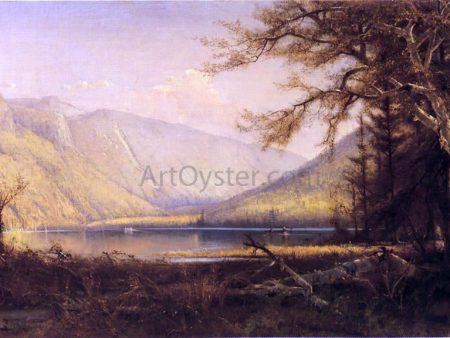 Boating in the Adirondacks by Henry A Ferguson - Hand-Painted Oil Painting on Canvas For Sale