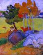 Breton Boy in a Landscape by Paul Gauguin - Hand-Painted Oil Painting on Canvas Hot on Sale