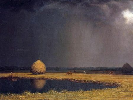 Salt Marsh Hay by Martin Johnson Heade - Hand-Painted Oil Painting on Canvas Cheap