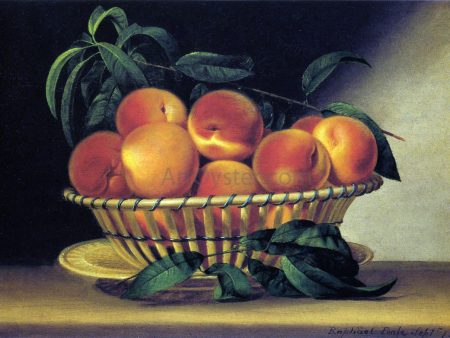 Bowl of Peaches by Raphaelle Peale - Hand-Painted Oil Painting on Canvas Cheap