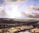 An Extensive Landscape with a Hawking Party by Philips Koninck - Hand-Painted Oil Painting on Canvas For Sale