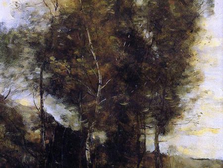 Cowherd in a Dell, Souvenir of Brittany by Jean-Baptiste-Camille Corot - Hand-Painted Oil Painting on Canvas For Sale