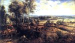 An Autumn Landscape with a View of Het Steen by Peter Paul Rubens - Hand-Painted Oil Painting on Canvas Sale