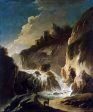 A Landscape with a Waterfall by Philipp Peter Roos - Hand-Painted Oil Painting on Canvas Sale