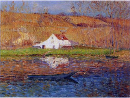 By the Loing River by Gustave Loiseau - Hand-Painted Oil Painting on Canvas Online Sale