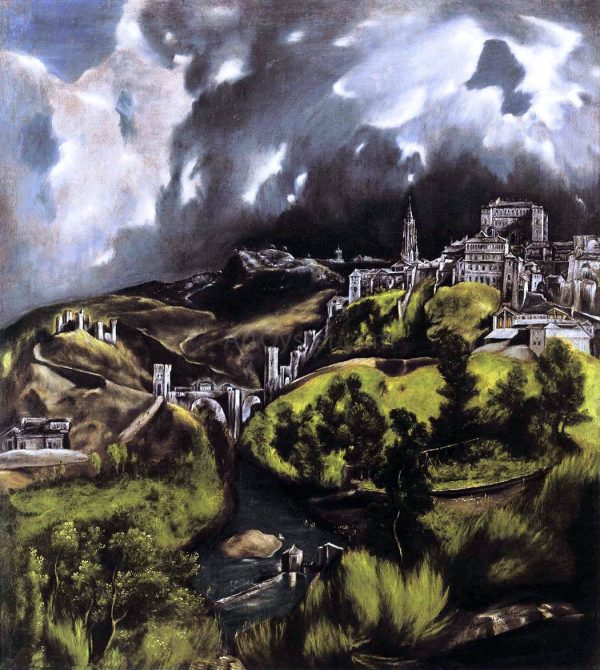 A View of Toledo by El Greco - Hand-Painted Oil Painting on Canvas Fashion