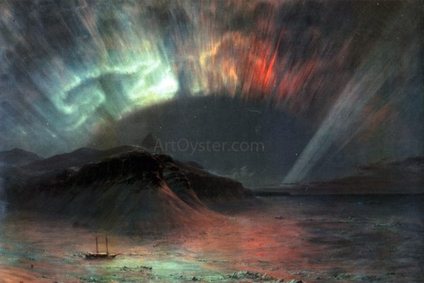 Aurora Borealis by Frederic Edwin Church - Hand-Painted Oil Painting on Canvas Online Sale