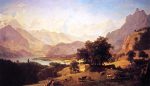 Bernese Alps, as Seen near Kusmach by Albert Bierstadt - Hand-Painted Oil Painting on Canvas Cheap