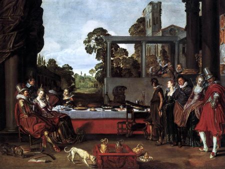 Banquet in the Open Air by Willem Pietersz Buytewech - Hand-Painted Oil Painting on Canvas Online Hot Sale