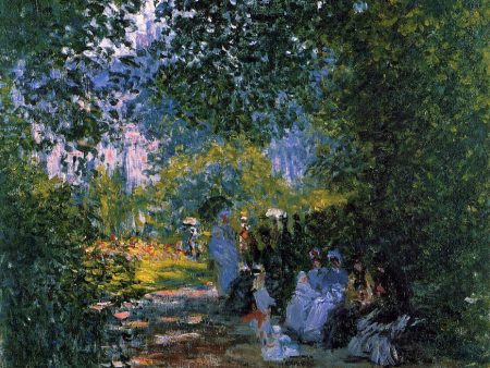 At the Parc Monceau by Claude Oscar Monet - Hand-Painted Oil Painting on Canvas Cheap