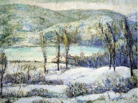 Winter Scene by Ernest Lawson - Hand-Painted Oil Painting on Canvas Hot on Sale