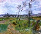 A Field at Gennevilliers by Claude Oscar Monet - Hand-Painted Oil Painting on Canvas For Discount