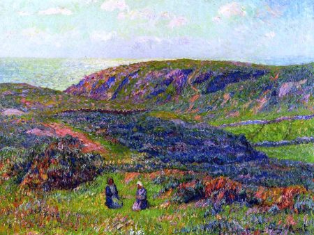 Conversation in the Moor by Henri Moret - Hand-Painted Oil Painting on Canvas Discount