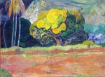 At the Foot of the Mountain by Paul Gauguin - Hand-Painted Oil Painting on Canvas Online Sale