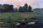 An August Sunset - Prarie Dell by John Ottis Adams - Hand-Painted Oil Painting on Canvas Supply