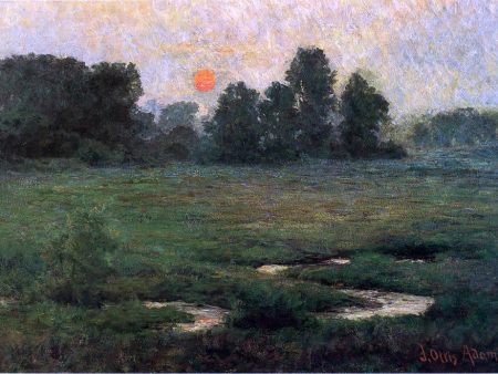 An August Sunset - Prarie Dell by John Ottis Adams - Hand-Painted Oil Painting on Canvas Supply