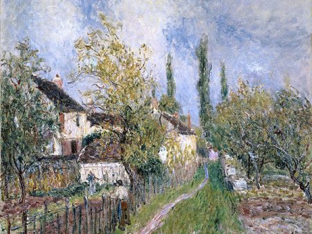 A Path at Les Sablons by Alfred Sisley - Hand-Painted Oil Painting on Canvas Hot on Sale