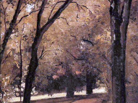 Yerres, Path Through the Old Growth Woods in the Park by Gustave Caillebotte - Hand-Painted Oil Painting on Canvas For Discount