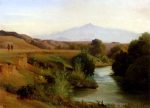 A View Of The Roman Campagna by Jean-Baptiste-Adolphe Gibert - Hand-Painted Oil Painting on Canvas Online Sale