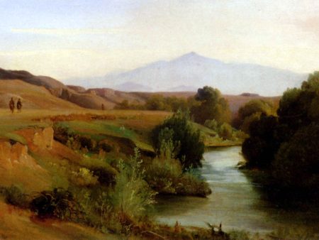 A View Of The Roman Campagna by Jean-Baptiste-Adolphe Gibert - Hand-Painted Oil Painting on Canvas Online Sale